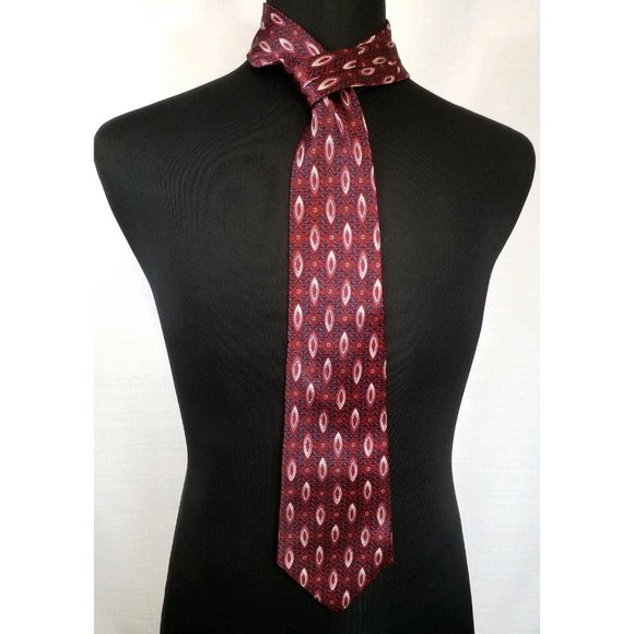 Henry Grethel Mens Dress Tie Suit Italian Fabric Made In USA Silk - Picture 2 of 12